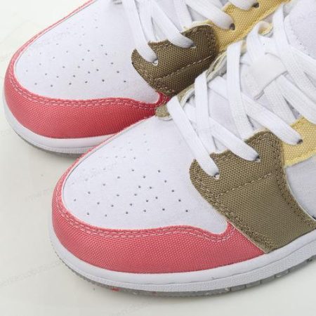 Billige Sko Nike Air Jordan 1 Mid SE ‘Hvid Gul Pink’ DJ0338-100