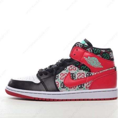 Billige Sko Nike Air Jordan 1 Mid SE ‘Hvid Rød Sort Grøn’ DM1208-150