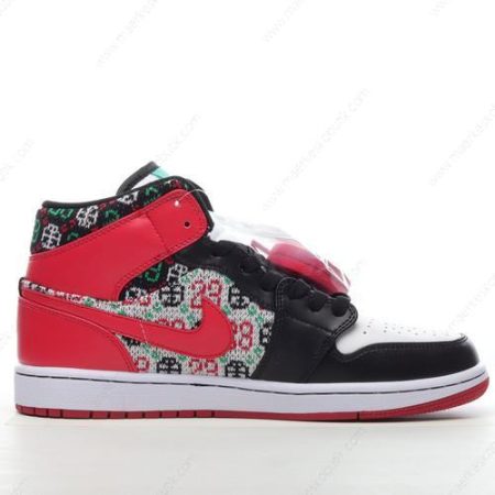 Billige Sko Nike Air Jordan 1 Mid SE ‘Hvid Rød Sort Grøn’ DM1208-150