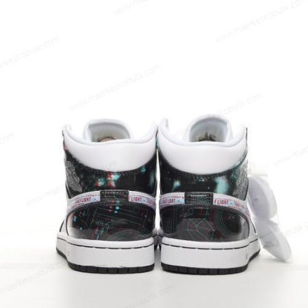 Billige Sko Nike Air Jordan 1 Mid SE ‘Hvid Sort Blå’ BQ6931-114