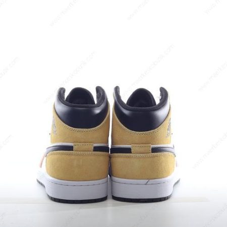 Billige Sko Nike Air Jordan 1 Mid SE ‘Hvid Sort Gul’ DX4365-800