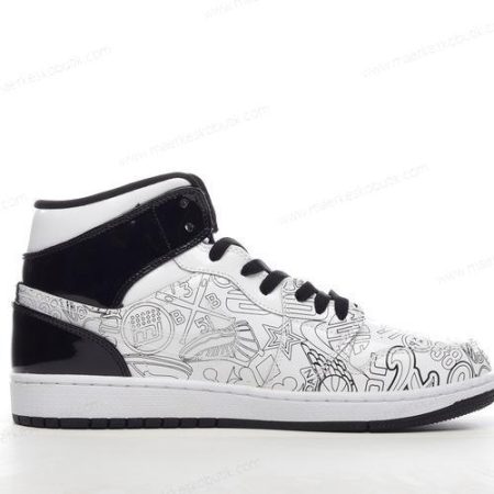 Billige Sko Nike Air Jordan 1 Mid SE ‘Sort Hvid Grøn’ DC4099-100