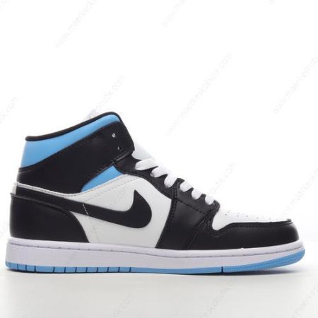 Billige Sko Nike Air Jordan 1 Mid ‘Sort Blå’ BQ6472-102