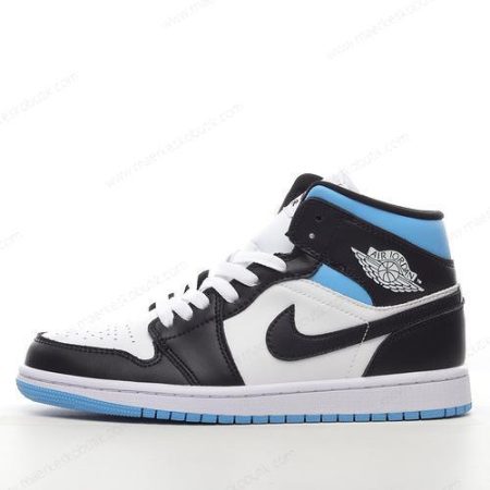 Billige Sko Nike Air Jordan 1 Mid ‘Sort Blå’ BQ6472-102