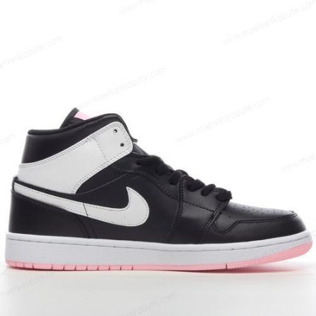 Billige Sko Nike Air Jordan 1 Mid ‘Sort Hvid Pink’ 555112-061