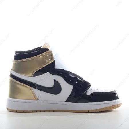 Billige Sko Nike Air Jordan 1 Retro High ‘Guld Sort’ 861428-001