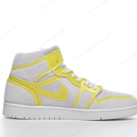 Billige Sko Nike Air Jordan 1 Retro High ‘Hvid Gul Sort’ 555088-170