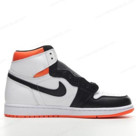 Billige Sko Nike Air Jordan 1 Retro High ‘Hvid Orange Sort’ 555088-180