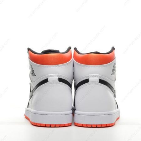 Billige Sko Nike Air Jordan 1 Retro High ‘Hvid Orange Sort’ 555088-180