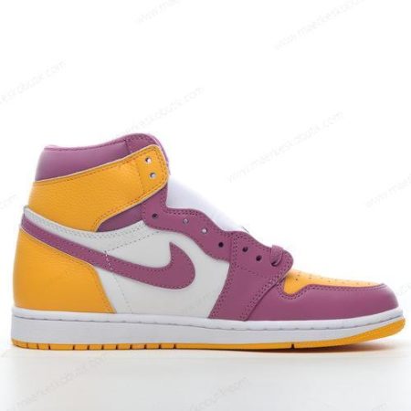 Billige Sko Nike Air Jordan 1 Retro High OG ‘Guld Hvid’ 555088-706