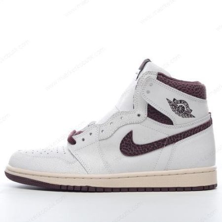 Billige Sko Nike Air Jordan 1 Retro High OG ‘Hvid Mørkerød’ DO7097-100