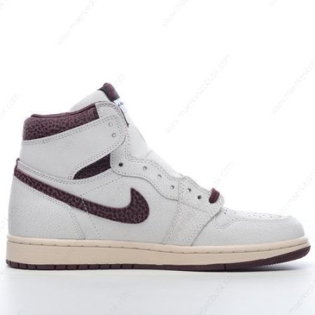 Billige Sko Nike Air Jordan 1 Retro High OG ‘Hvid Mørkerød’ DO7097-100