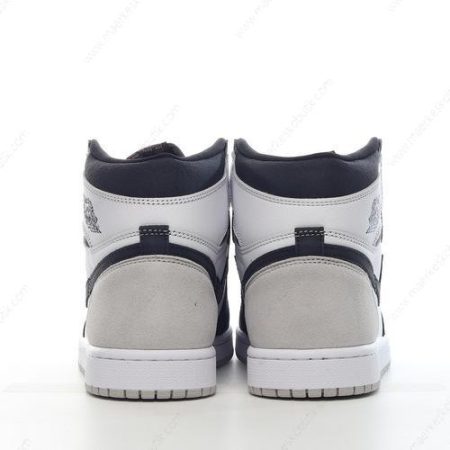 Billige Sko Nike Air Jordan 1 Retro High OG ‘Hvid Sort Grå’ 555088-108