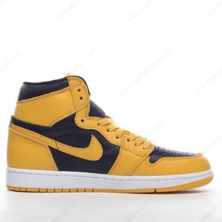 Billige Sko Nike Air Jordan 1 Retro High OG ‘Sort Gul’ 575441-701