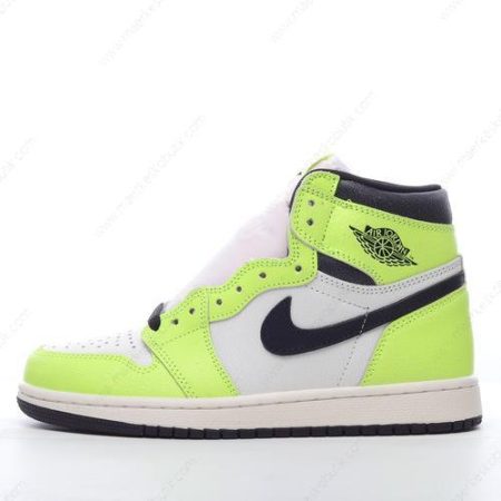 Billige Sko Nike Air Jordan 1 Retro High OG ‘Sort Lysegrøn’ 555088-702