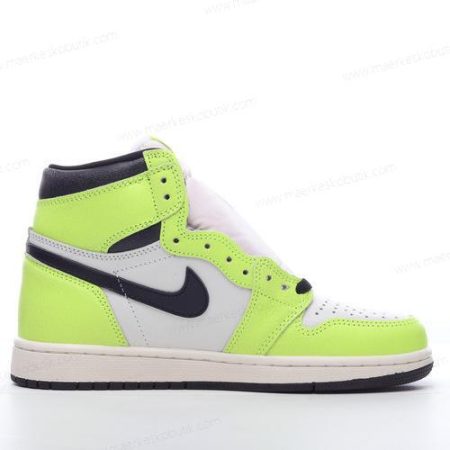 Billige Sko Nike Air Jordan 1 Retro High OG ‘Sort Lysegrøn’ 555088-702