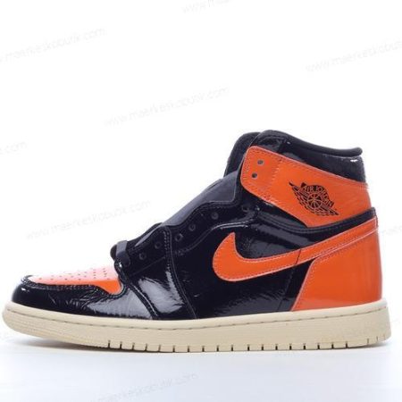 Billige Sko Nike Air Jordan 1 Retro High ‘Sort Orange’ 555088-028