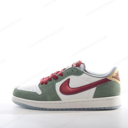 Billige Sko Nike Air Jordan 1 Retro Low OG ‘Grøn Hvid Rød’ FN3727-100