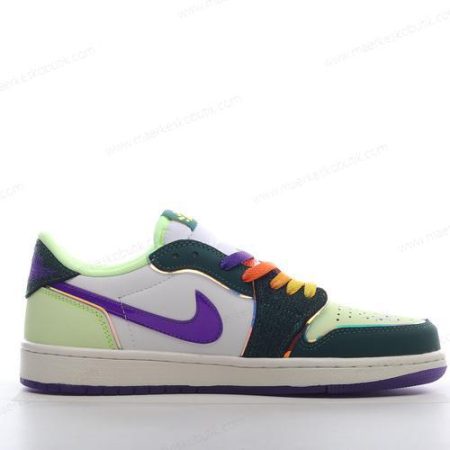 Billige Sko Nike Air Jordan 1 Retro Low OG ‘Grøn Lilla Hvid’ FD9665-351