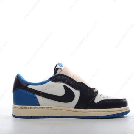 Billige Sko Nike Air Jordan 1 Retro Low OG ‘Hvid Sort Blå’ DM7866-140