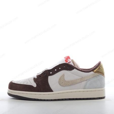 Billige Sko Nike Air Jordan 1 Retro Low OG ‘Rød Brun Hvid’ DV1312-200