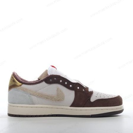 Billige Sko Nike Air Jordan 1 Retro Low OG ‘Rød Brun Hvid’ DV1312-200