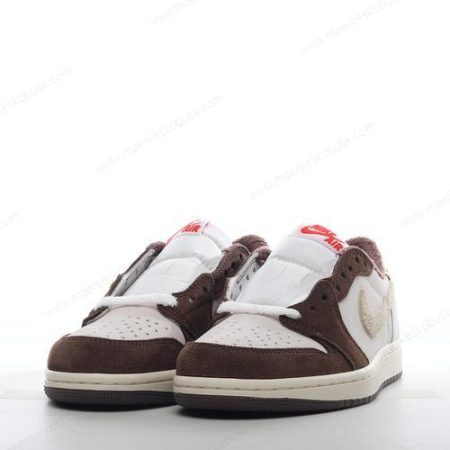 Billige Sko Nike Air Jordan 1 Retro Low OG ‘Rød Brun Hvid’ DV1312-200