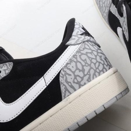 Billige Sko Nike Air Jordan 1 Retro Low OG ‘Sort Grå Hvid’ CZ0790-001