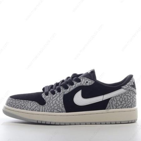 Billige Sko Nike Air Jordan 1 Retro Low OG ‘Sort Grå Hvid’ CZ0790-001