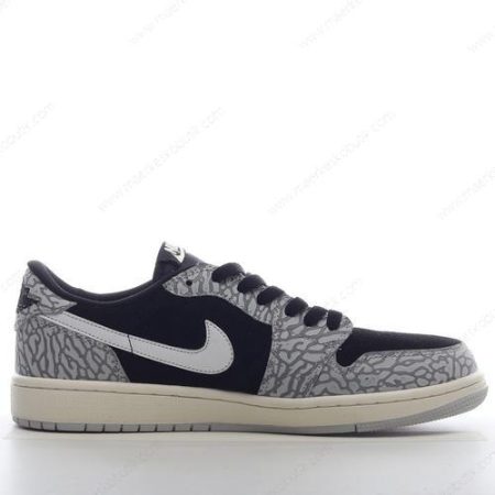 Billige Sko Nike Air Jordan 1 Retro Low OG ‘Sort Grå Hvid’ CZ0790-001