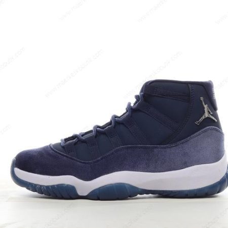 Billige Sko Nike Air Jordan 11 High ‘Navy Sølv Hvid’ AR0715-441