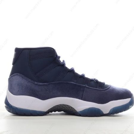 Billige Sko Nike Air Jordan 11 High ‘Navy Sølv Hvid’ AR0715-441