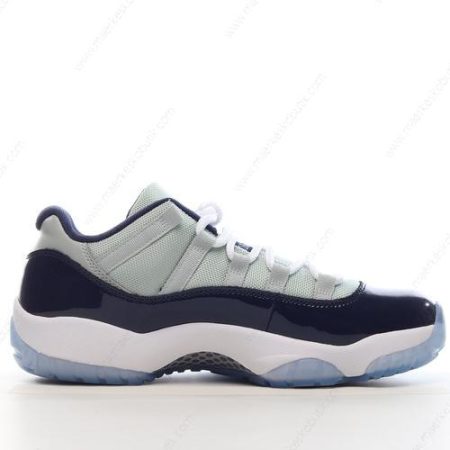 Billige Sko Nike Air Jordan 11 Retro Low ‘Grå Hvid Navy’ 528895-007