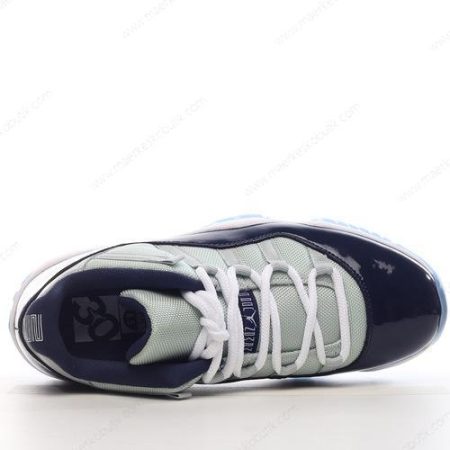 Billige Sko Nike Air Jordan 11 Retro Low ‘Grå Hvid Navy’ 528895-007