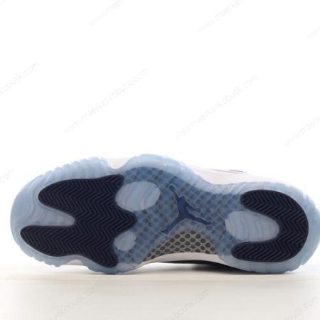 Billige Sko Nike Air Jordan 11 Retro Low ‘Grå Hvid Navy’ 528895-007