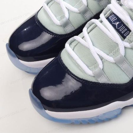 Billige Sko Nike Air Jordan 11 Retro Low ‘Grå Hvid Navy’ 528895-007