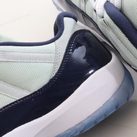 Billige Sko Nike Air Jordan 11 Retro Low ‘Grå Hvid Navy’ 528895-007