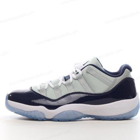 Billige Sko Nike Air Jordan 11 Retro Low ‘Grå Hvid Navy’ 528895-007