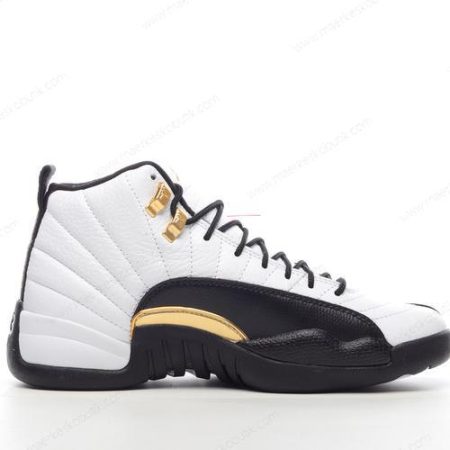 Billige Sko Nike Air Jordan 12 Retro ‘Hvid Sort Guld’ CT8013-170