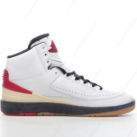 Billige Sko Nike Air Jordan 2 Mid SP x Off-White ‘Hvid Rød Grå Sort’ DJ4375-101