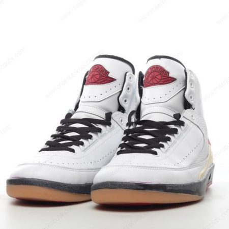 Billige Sko Nike Air Jordan 2 Mid SP x Off-White ‘Hvid Rød Grå Sort’ DJ4375-101