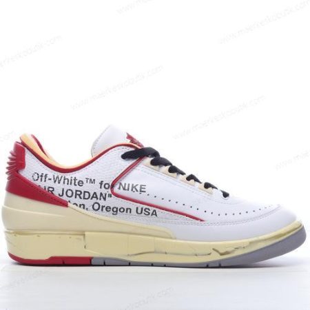 Billige Sko Nike Air Jordan 2 Retro Low SP x Off-White ‘Hvid Rød Grå’ DJ4375-106