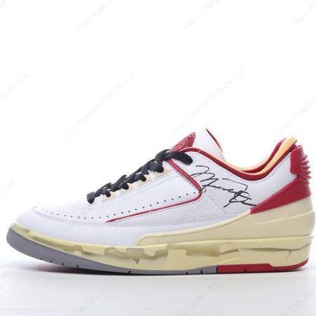 Billige Sko Nike Air Jordan 2 Retro Low SP x Off-White ‘Hvid Rød Grå’ DJ4375-106