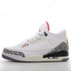 Billige Sko Nike Air Jordan 3 Retro ‘Hvid Grå Rød’ 136064-102