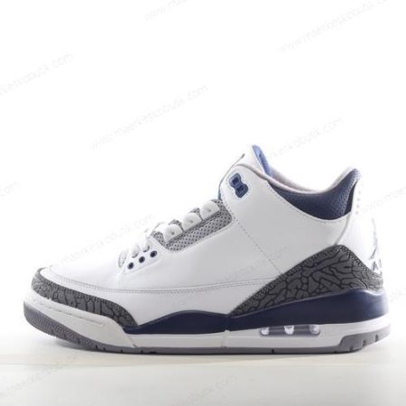 Billige Sko Nike Air Jordan 3 Retro ‘Hvid Grå Sort Navy’ CT8532-140