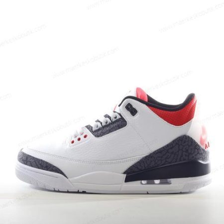 Billige Sko Nike Air Jordan 3 Retro ‘Hvid Rød Grå’ CZ6634-100