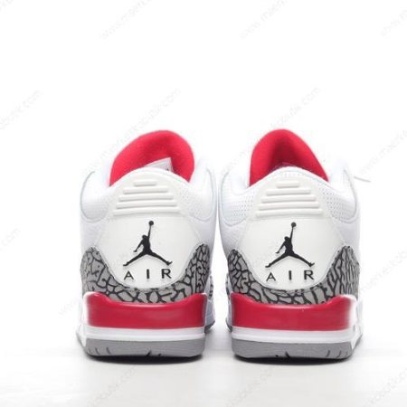 Billige Sko Nike Air Jordan 3 Retro ‘Hvid Rød Grå Sort’ 136064-116