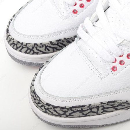 Billige Sko Nike Air Jordan 3 Retro ‘Hvid Rød Grå Sort’ 136064-116