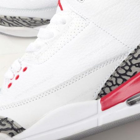 Billige Sko Nike Air Jordan 3 Retro ‘Hvid Rød Grå Sort’ 136064-116