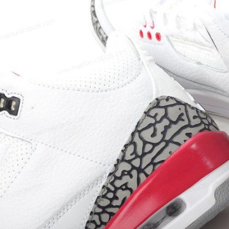 Billige Sko Nike Air Jordan 3 Retro ‘Hvid Rød Grå Sort’ 136064-116